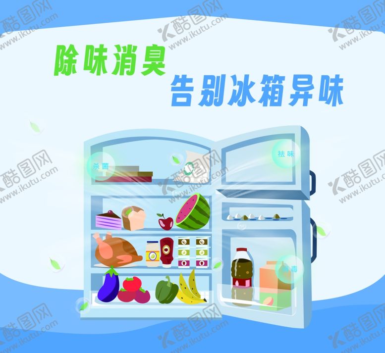 编号：72643802281920387383【酷图网】源文件下载-冰箱祛味贴电商主图设计