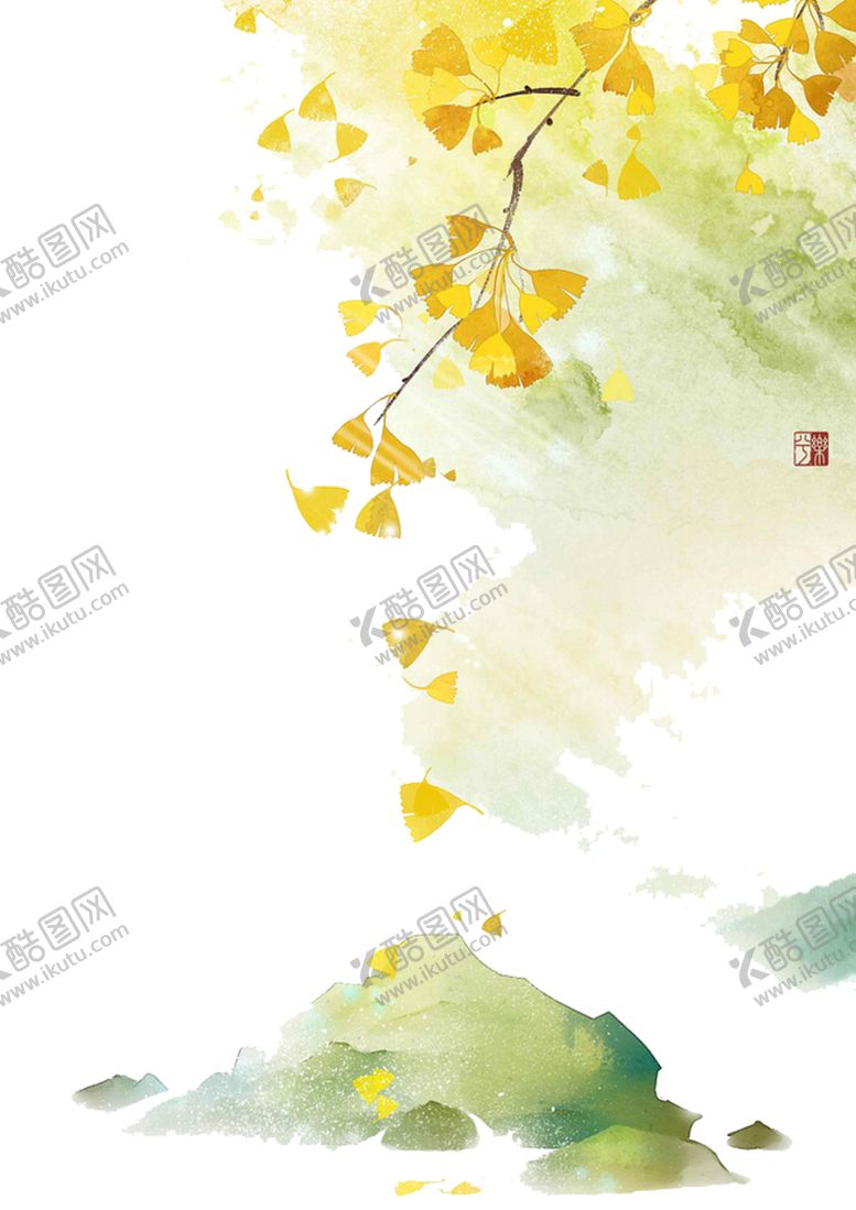 编号：47971905021250076423【酷图网】源文件下载-秋天银杏叶