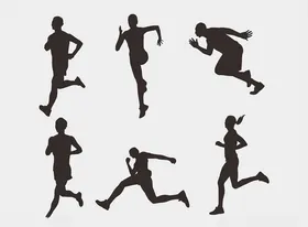 跑步剪影