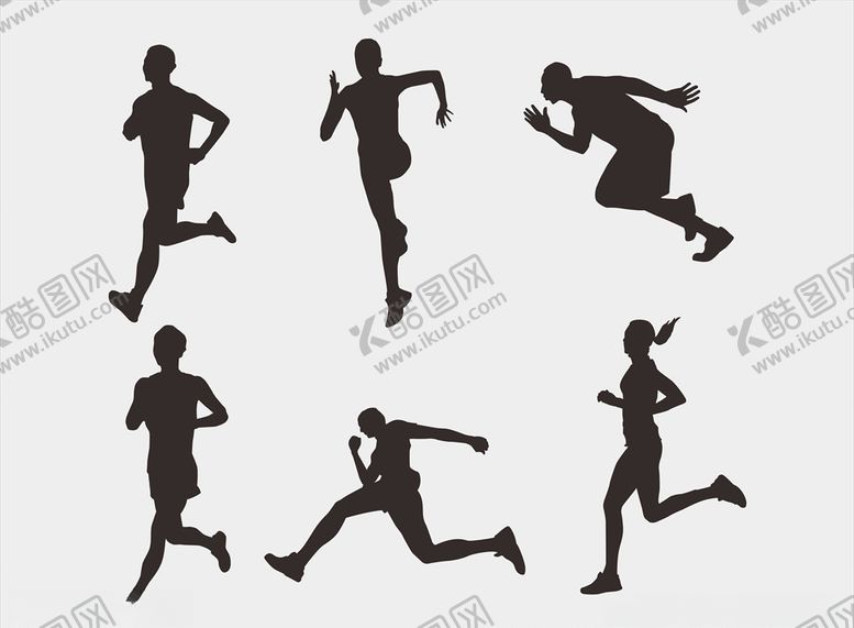 编号：30854010300159497560【酷图网】源文件下载-跑步剪影