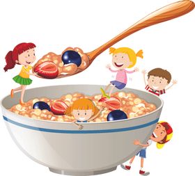 儿童燕麦浆果插图