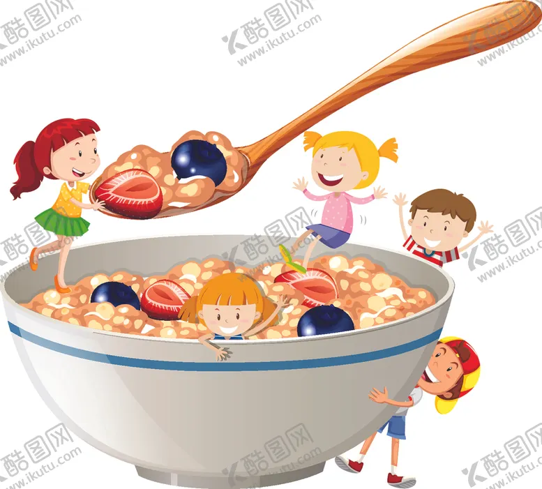 编号：96217606301308028005【酷图网】源文件下载-儿童燕麦浆果插图