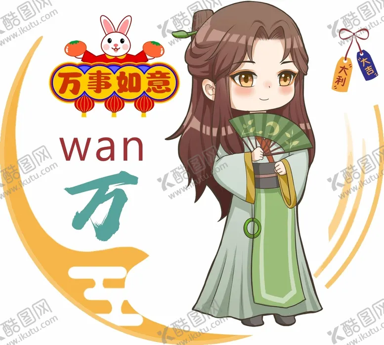编号：79673210240242183769【酷图网】源文件下载-古风卡通头像