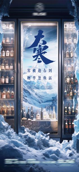 酒吧夜店大寒节气海报