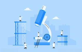 矢量卡通科学实验人物