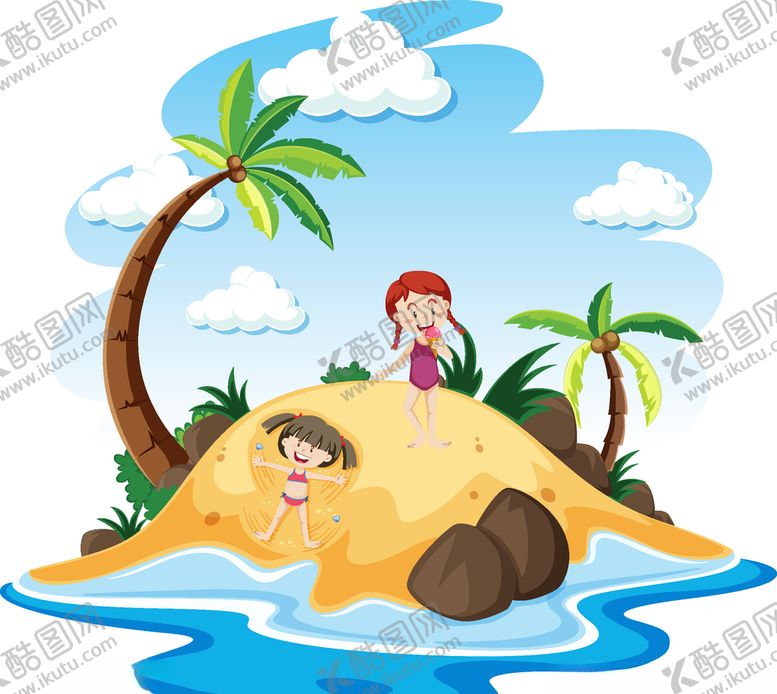 编号：12465009191301066123【酷图网】源文件下载-小岛自然风光