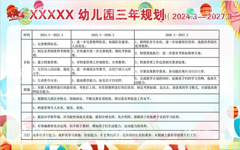 编号：17410512091830406387【酷图网】源文件下载-幼儿园教学规划