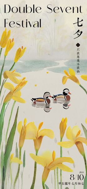 七夕新中式海报