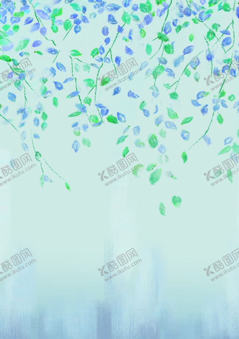 编号：72273601201923197655【酷图网】源文件下载-水彩树叶高清挂画装饰画