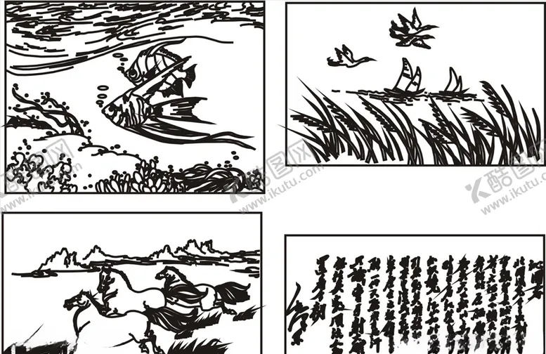 编号：32132705041532003302【酷图网】源文件下载-中国画白描