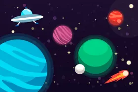 星球背景太阳系银河系宇宙卡通