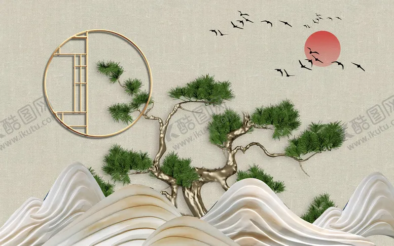 编号：61598209132245466713【酷图网】源文件下载-迎客松