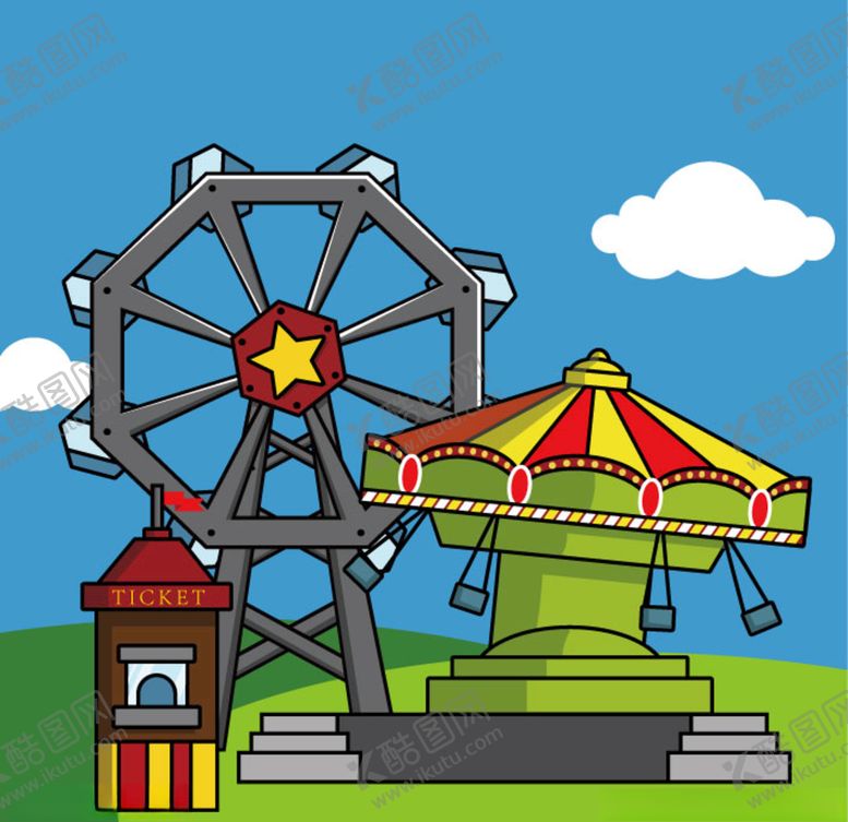 编号：15526310082100176351【酷图网】源文件下载-矢量游乐场设备