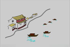 大坝树木河流古风水痕