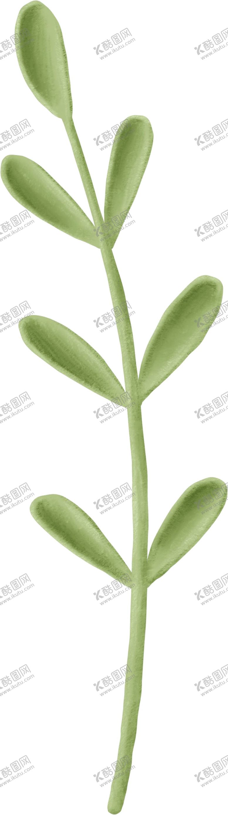编号：29696510191005391743【酷图网】源文件下载-绿色叶子插画