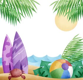 夏季多彩标签