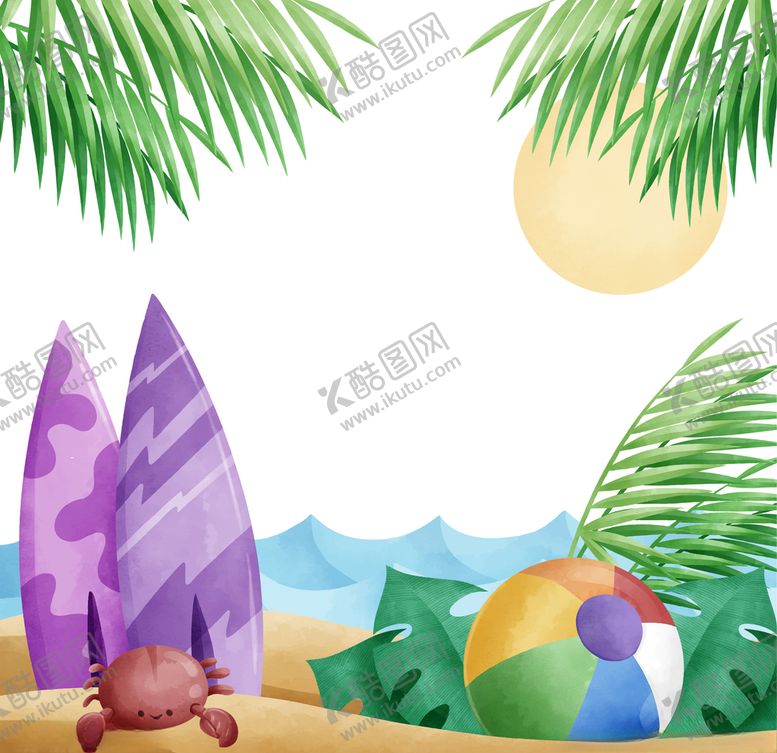编号：67165407031253133438【酷图网】源文件下载-夏季花圈多彩背景