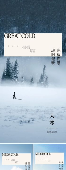 大寒小寒节气海报系列