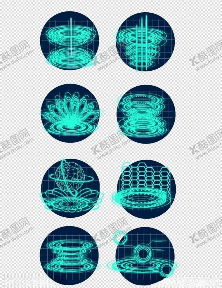 编号：77837805240016052240【酷图网】源文件下载-光感蓝色简约科技环冲击点亮电量