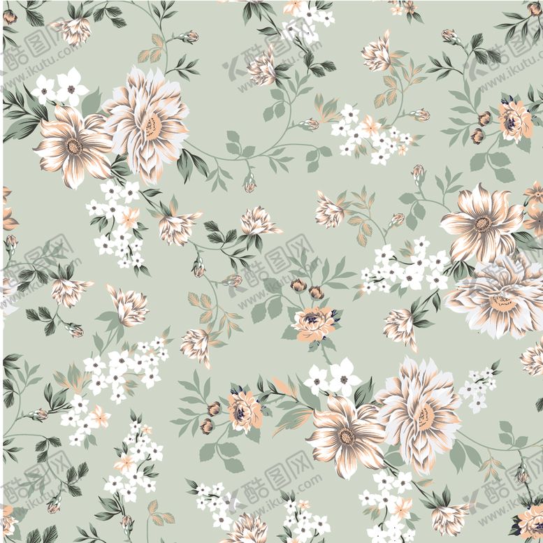 编号：47834807071304164480【酷图网】源文件下载-无缝花朵花纹