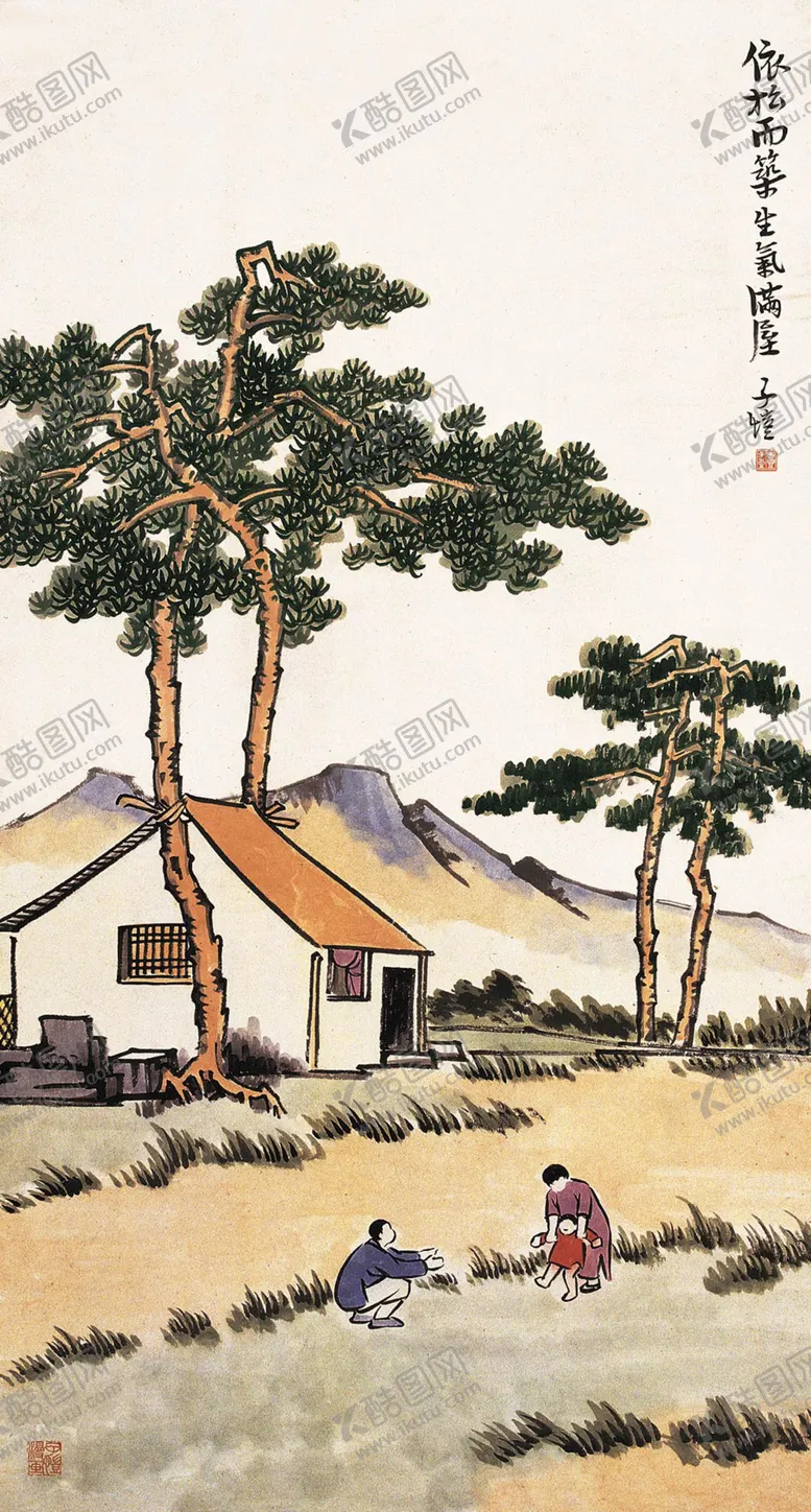 编号：55506102081213445737【酷图网】源文件下载-丰子恺国画