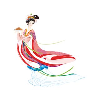 人物水墨仙女合成海报素材
