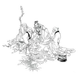国学人物插画