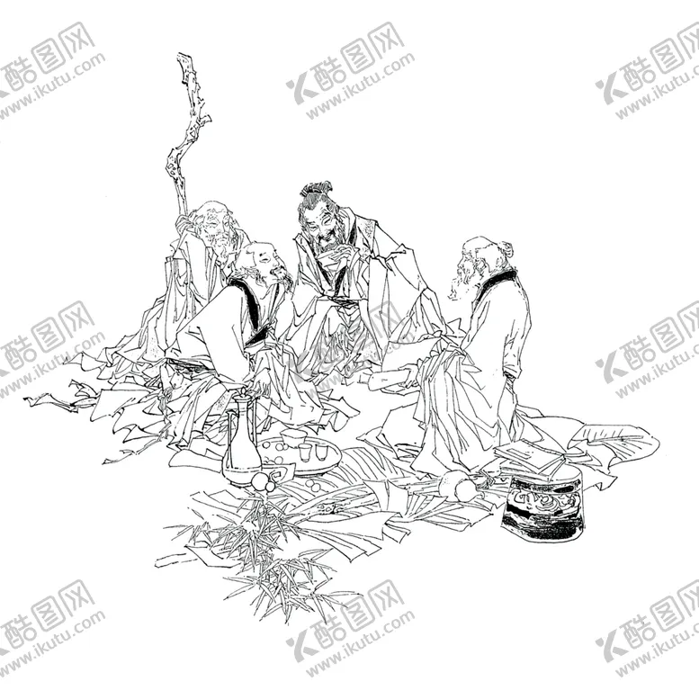 编号：52805106270824127698【酷图网】源文件下载-国学人物插画