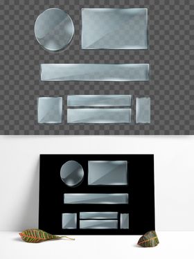 创意透明玻璃素材亚克力免抠