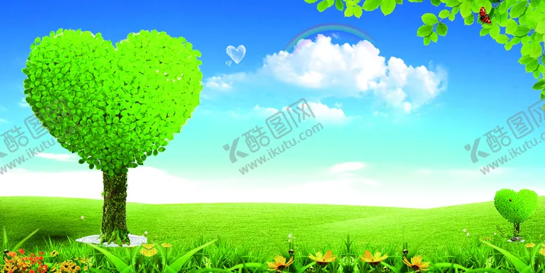编号：32046909180931071243【酷图网】源文件下载-蓝天白云绿色环保宣传展板