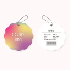 吊牌精美花纹商品商品说明鞋子合格证