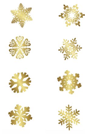 金色雪花图案