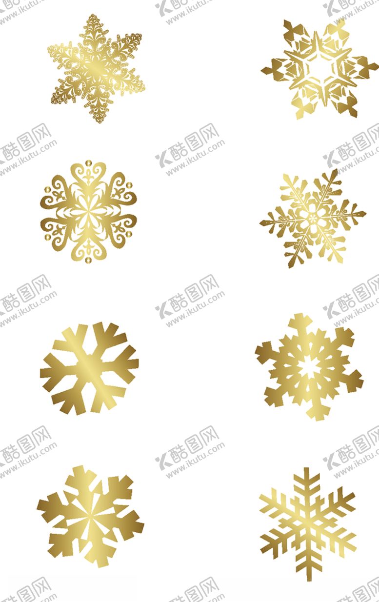 编号：68981007092258132441【酷图网】源文件下载-金色雪花图案