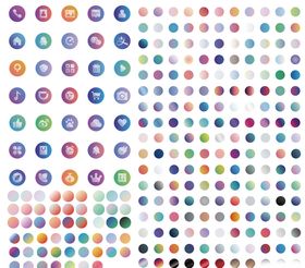 圆形UI渐变色图标按钮LOGO