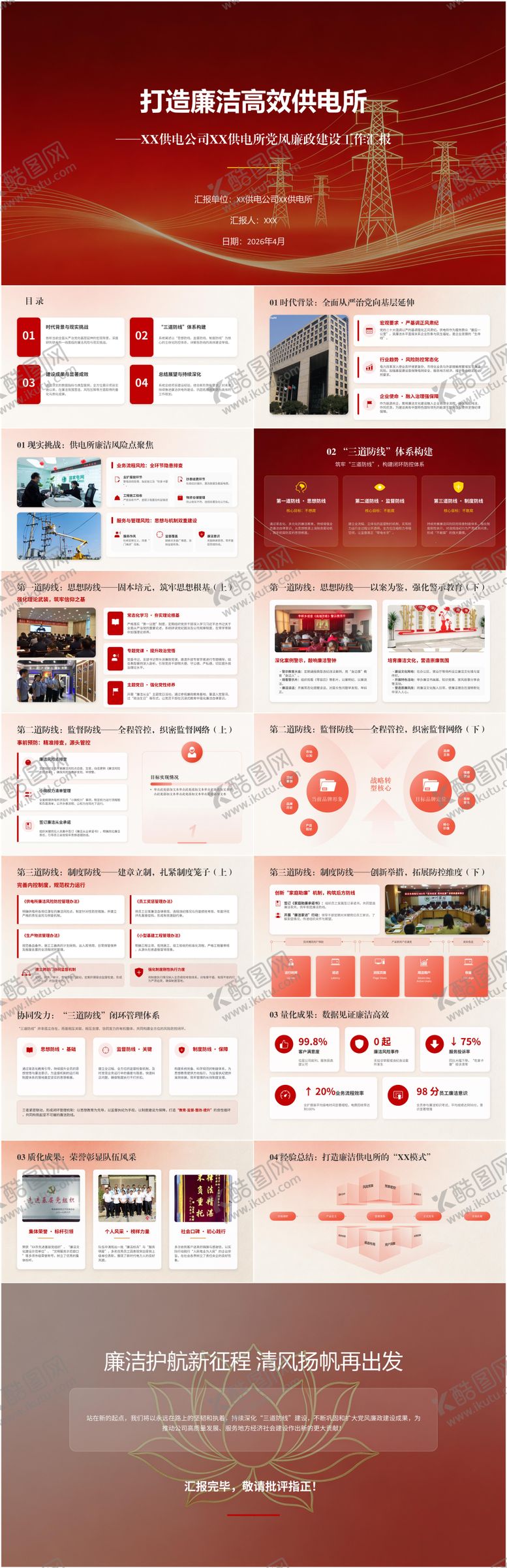 编号：74247004281322359462【酷图网】源文件下载-廉政供电站文化建设ppt 展板 模板