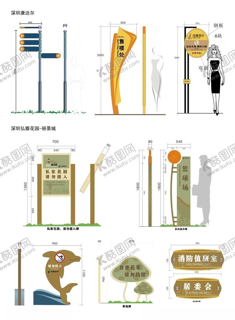 编号：21358204011140306476【酷图网】源文件下载-导视系统指示牌
