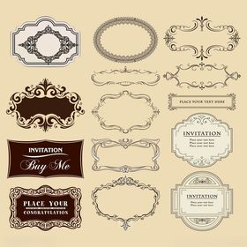 复古装饰性边框设计元素