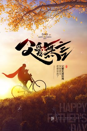 父亲节感恩海报爸爸吊旗