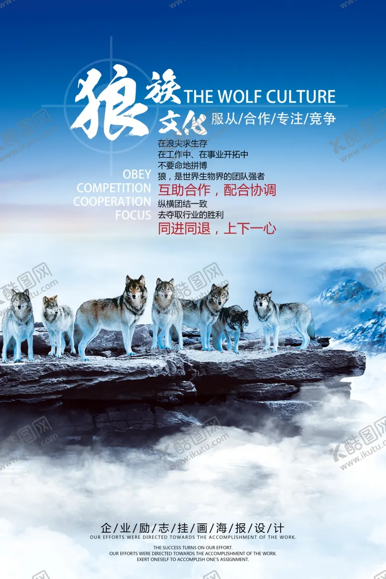 编号：62512802091013295834【酷图网】源文件下载-狼族文化企业文化展板