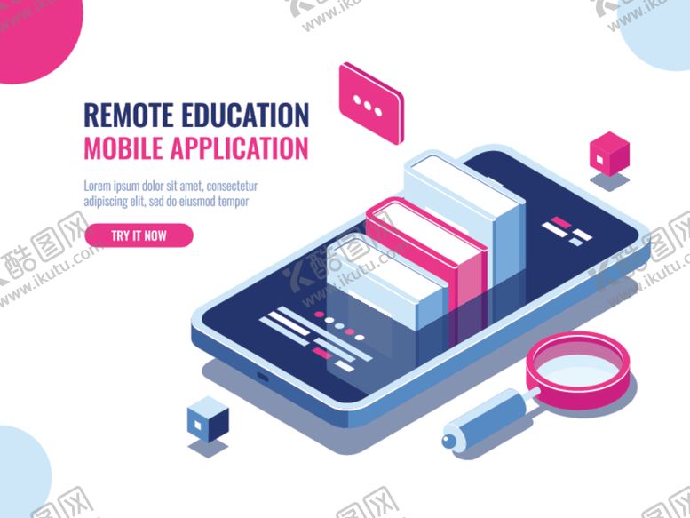 编号：91740209290831401208【酷图网】源文件下载-2.5d在线教育