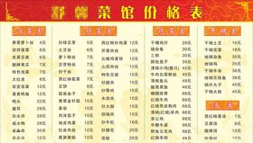 菜馆价格