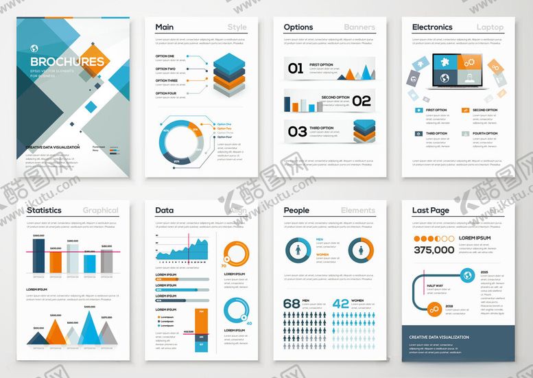 编号：39201004021859326340【酷图网】源文件下载-多样商务图表模板展示