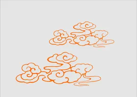 祥云花纹条纹线条图案