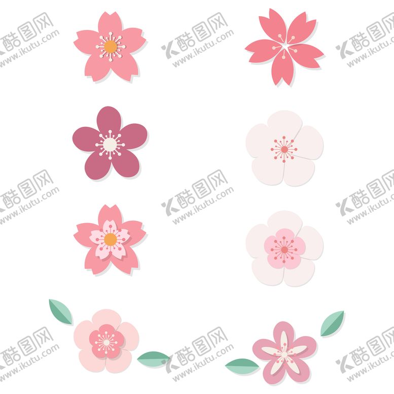 编号：81923709210842190547【酷图网】源文件下载-扁平化矢量桃花
