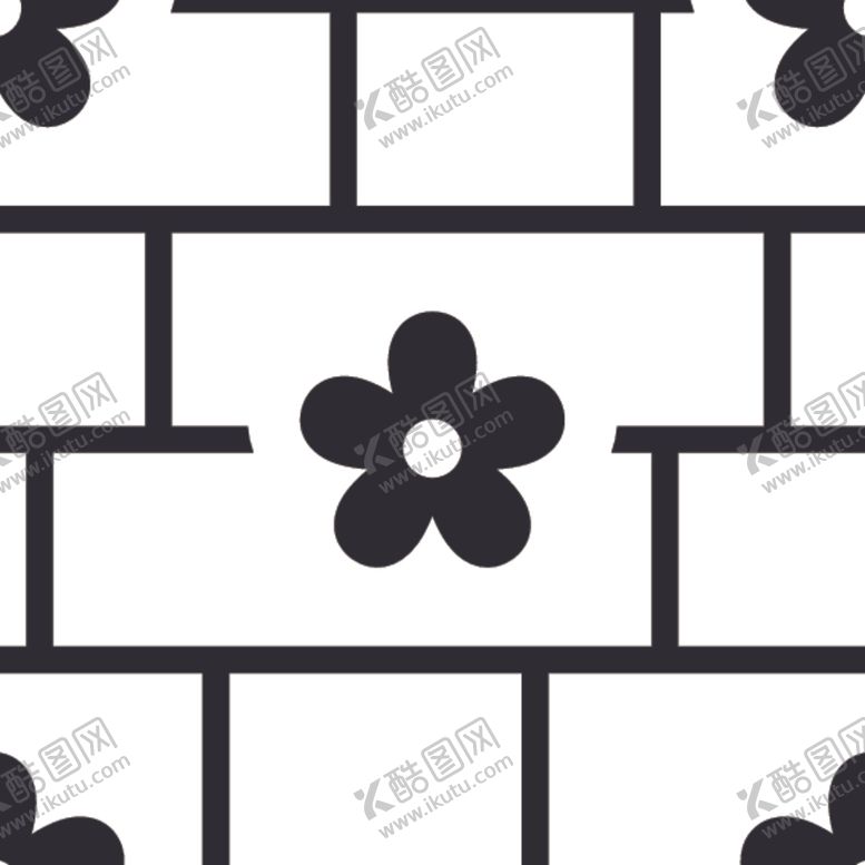 编号：51609710281956318599【酷图网】源文件下载-黑白简约花纹图案设计