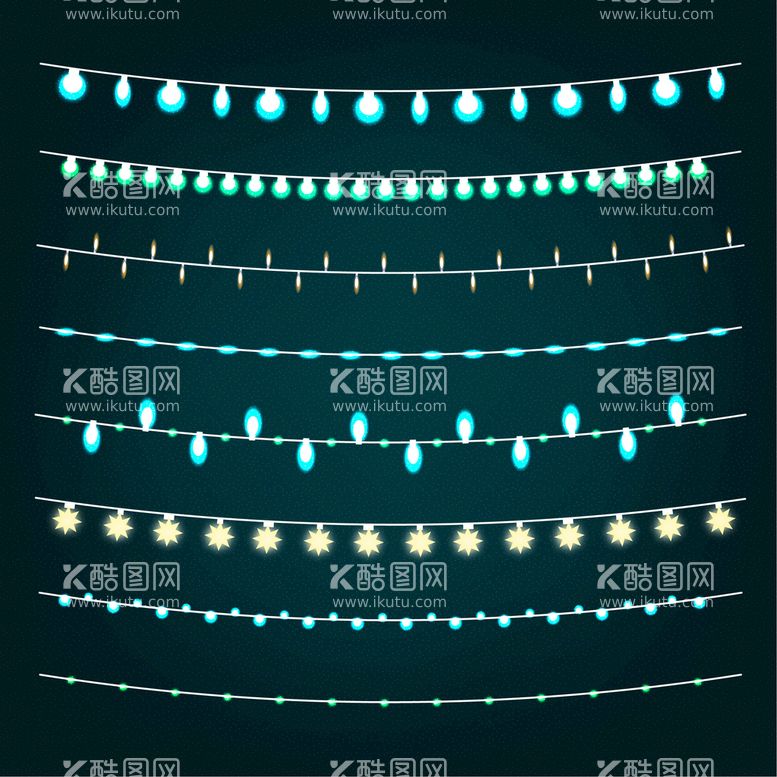 编号：21788911170540215770【酷图网】源文件下载-圣诞节彩灯