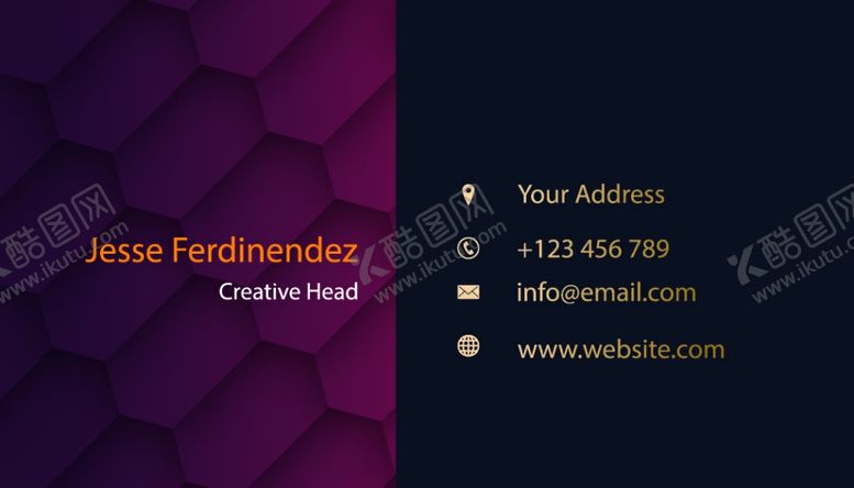 编号：91486609281607078975【酷图网】源文件下载-高端名片