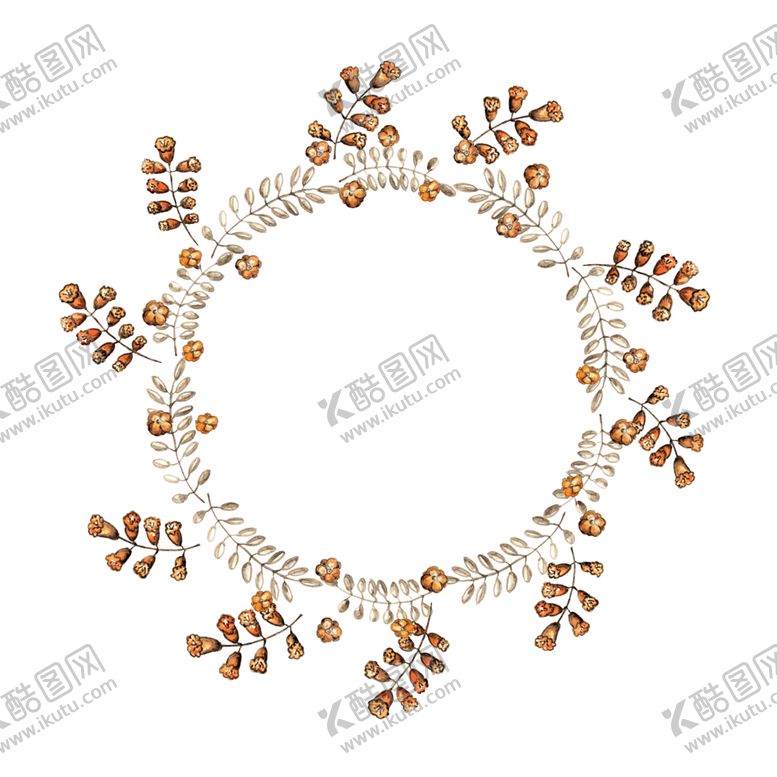 编号：66486610050716412034【酷图网】源文件下载-手绘花环