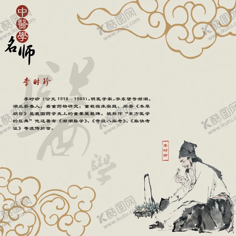 编号：17302609260157380839【酷图网】源文件下载-李时珍海报
