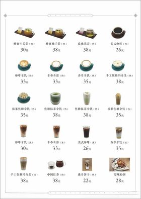 咖啡菜单水果茶